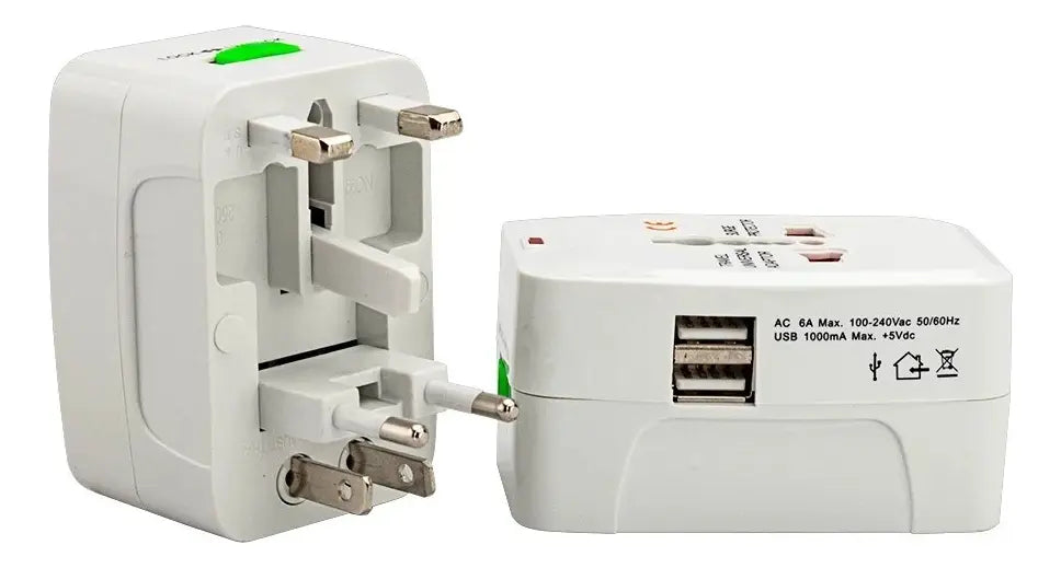 Adaptador Enchufe Universal Para Viajes Internacionales Usb