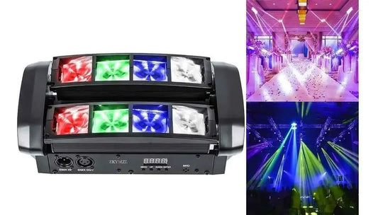 Cabeza Movil Led Spider Beam Luz Discoteca Rgbw Dmx 8x3w