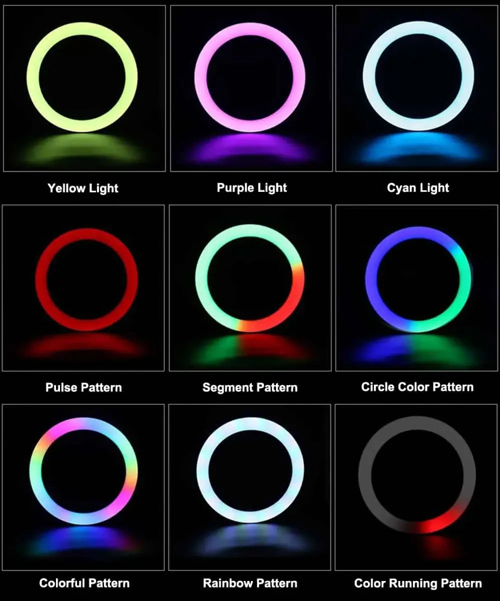 Aro De Luz Led Rgb Multicolor 45cm Control Remoto
