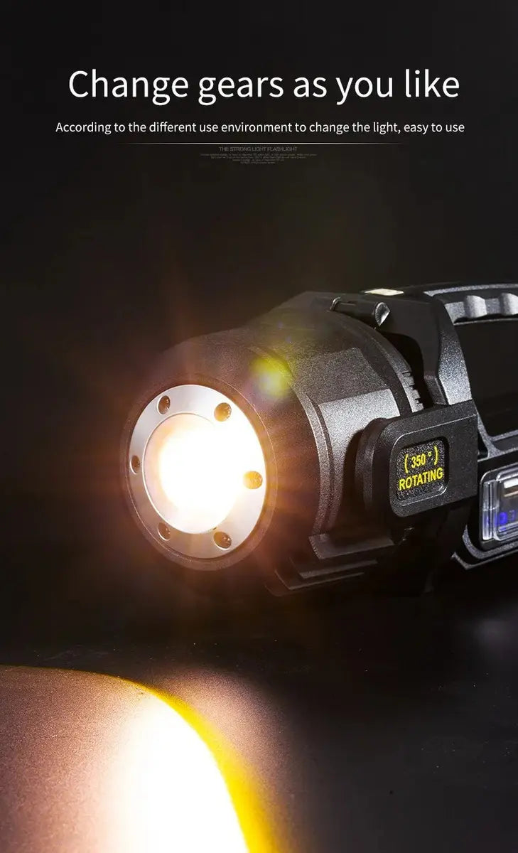 Linterna Táctica Solar Powered LED Recargable 650lm 10 Modos W5167