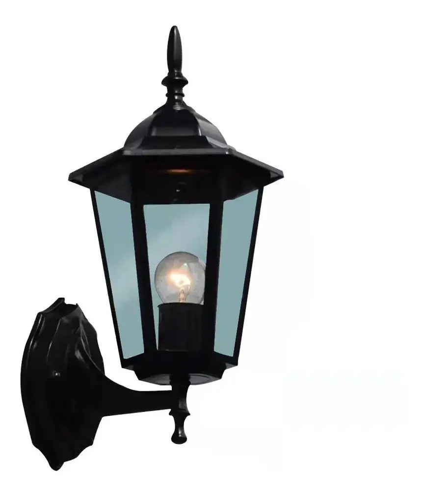 Pack X 2 Farol Aplique De Pared Estilo Exterior Negro/cobre