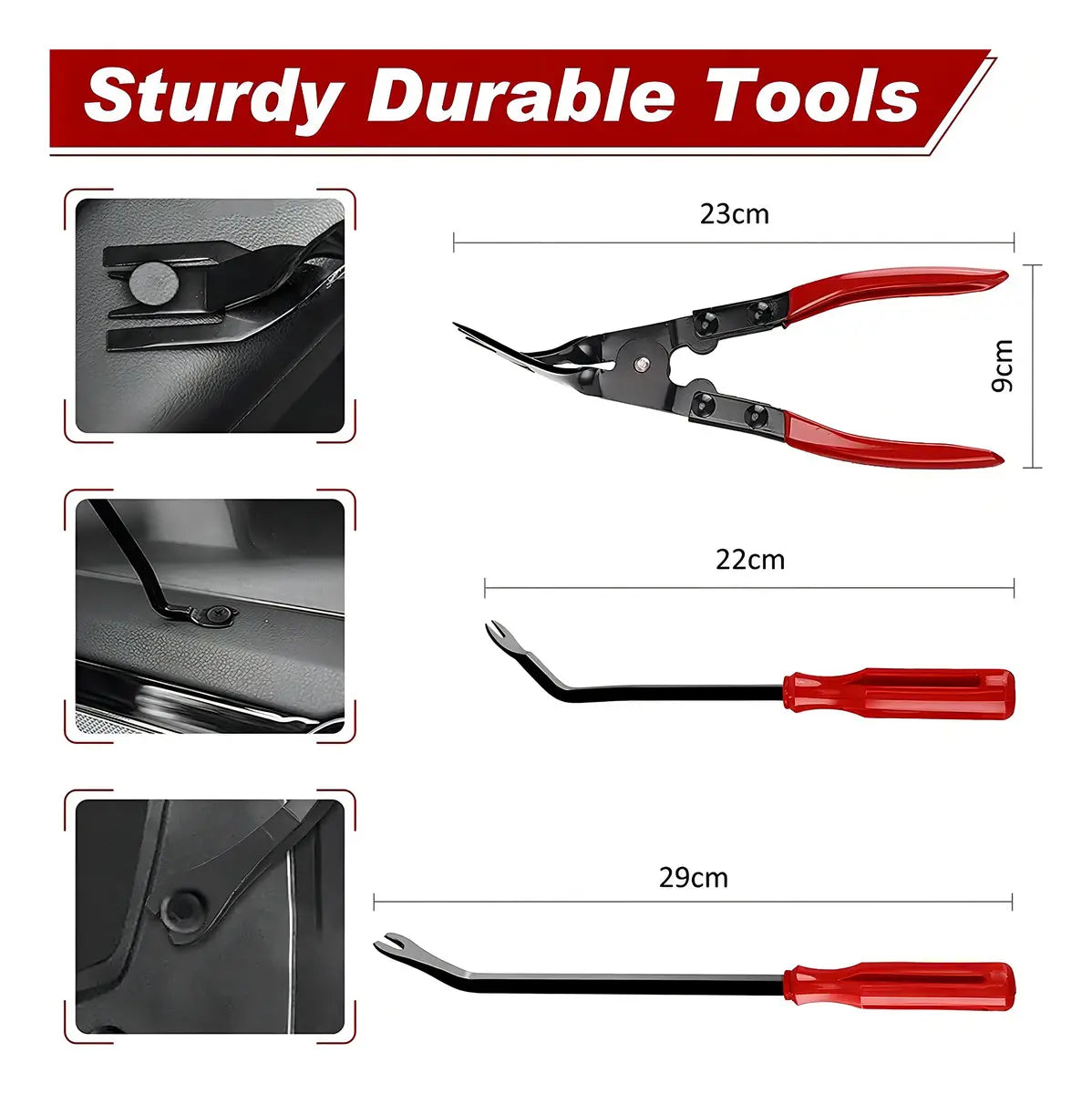 Kit Herramientas Desmontaje Molduras Coche 19 Piezas Plástico Nylon