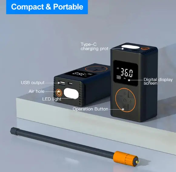 Compresor De Aire Inalámbrico Digital Usb