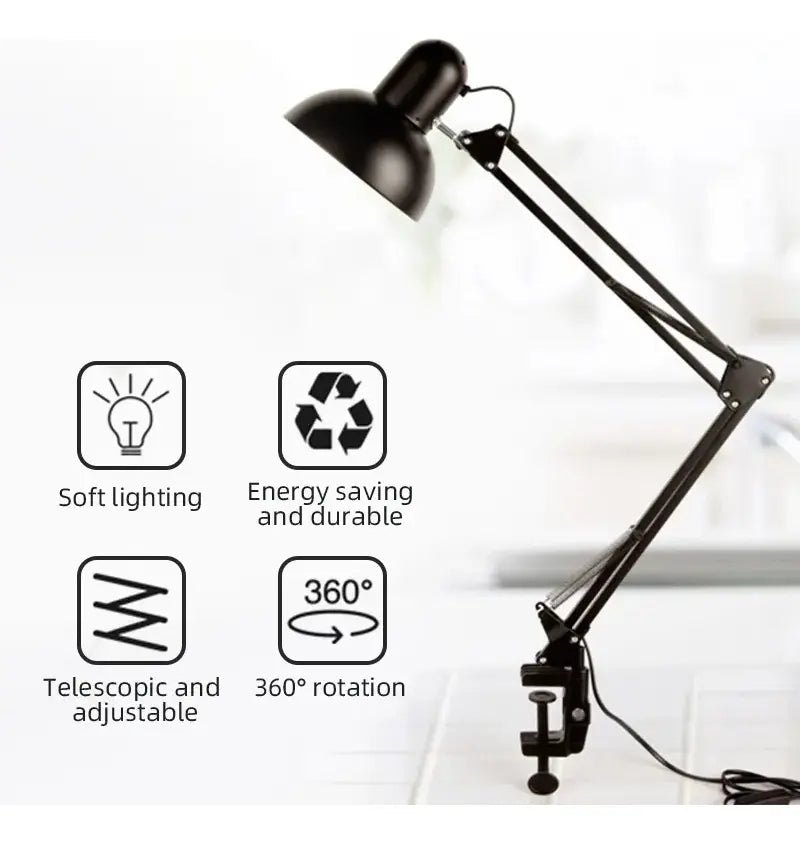 Lampara 360° De Escritorio Estudio Mesa Flexible