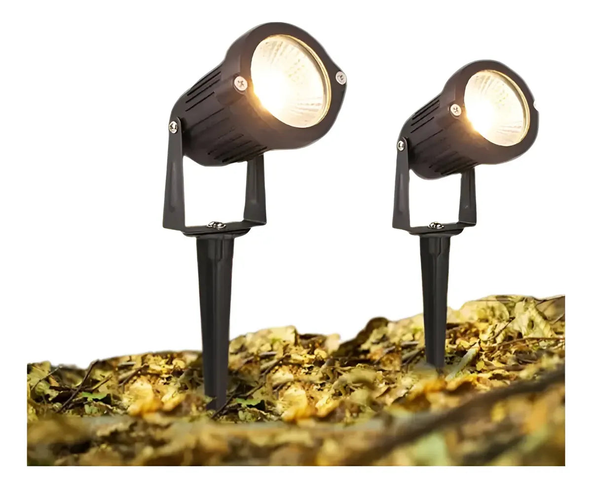 Foco Led Estaca Jardín 7w Luz Cálida