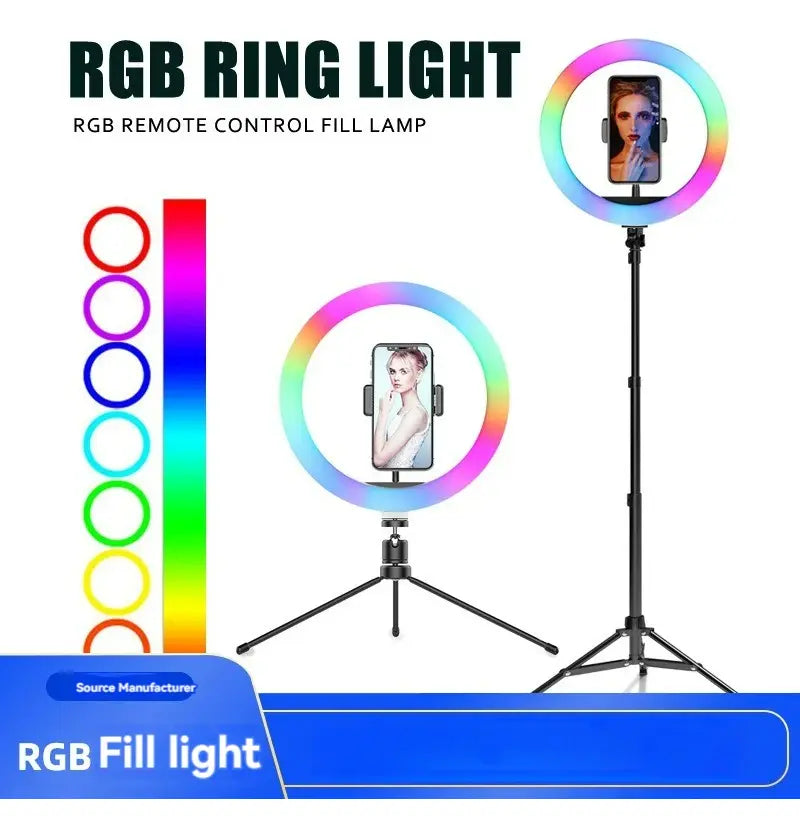 Aro De Luz Led Rgb Multicolor 45cm Control Remoto
