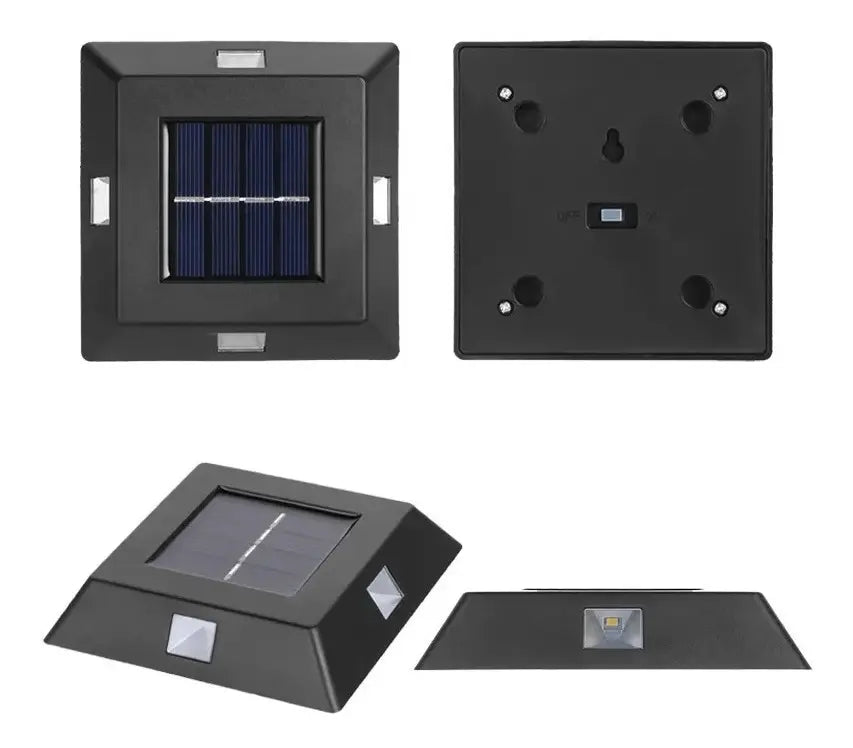 Lampara Solar Led Pared / Piso Impermeable Ip65 Exterior 4 unidades