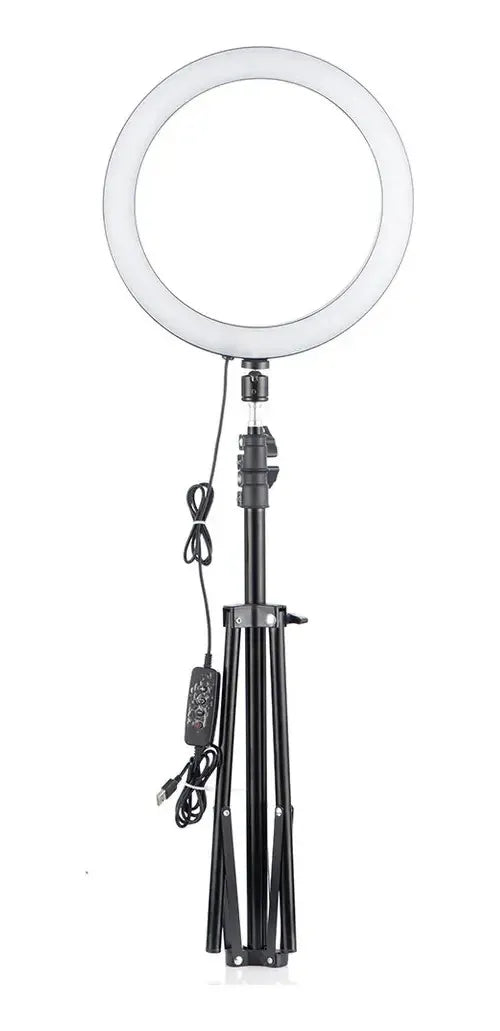 Aro De Luz 26 Cm Fotografia Iluminacion Y Tripode 2 Mts Negro