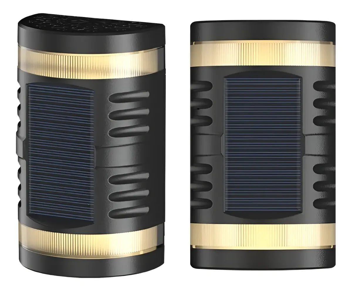 Pack X 2 Lampara Solar Led Exterior Aplique Figura Vintage