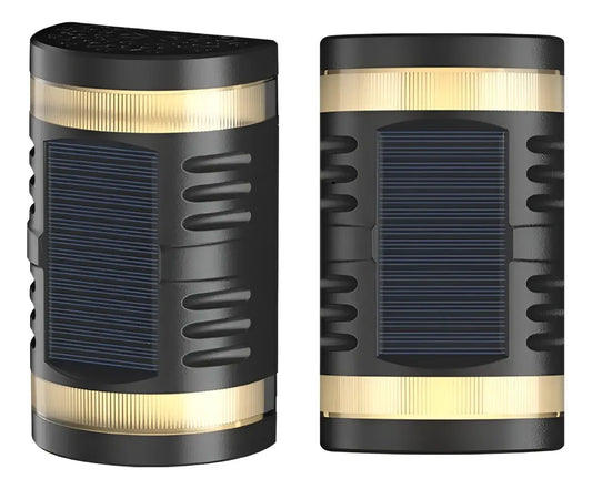 Pack X 2 Lampara Solar Led Exterior Aplique Figura Vintage