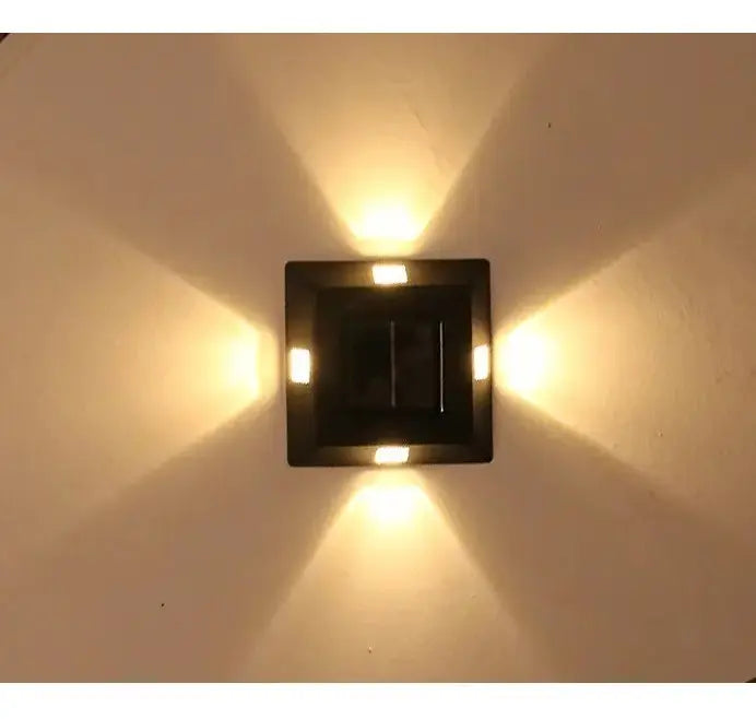 Lampara Solar Led Pared / Piso Impermeable Ip65 Exterior 4 unidades