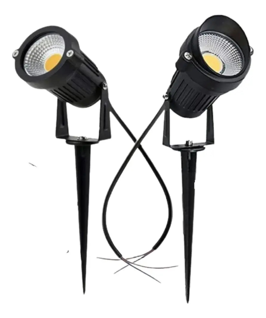 Foco Led Estaca Jardín 7w Luz Cálida