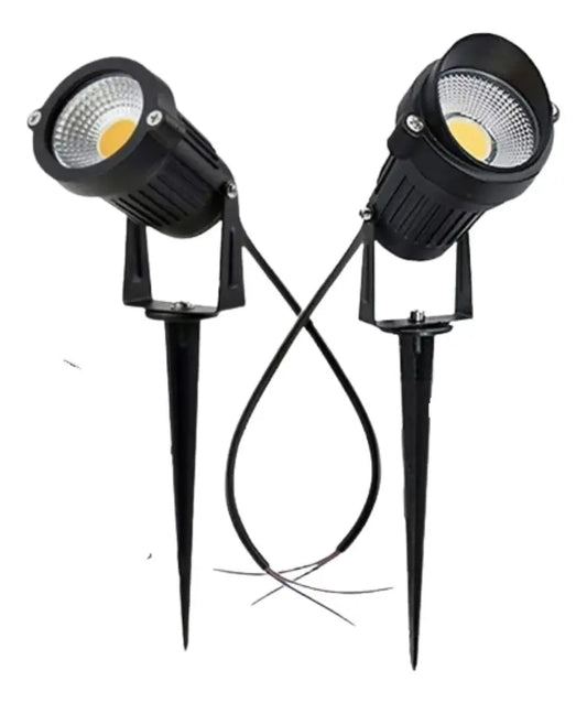 Foco Led Estaca Jardín 7w Luz Cálida