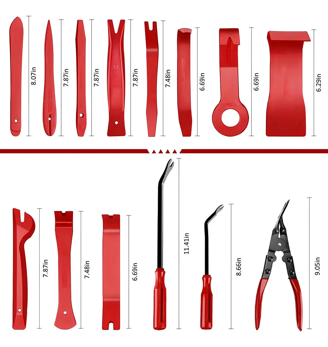 Kit Herramientas Desmontaje Molduras Coche 19 Piezas Plástico Nylon