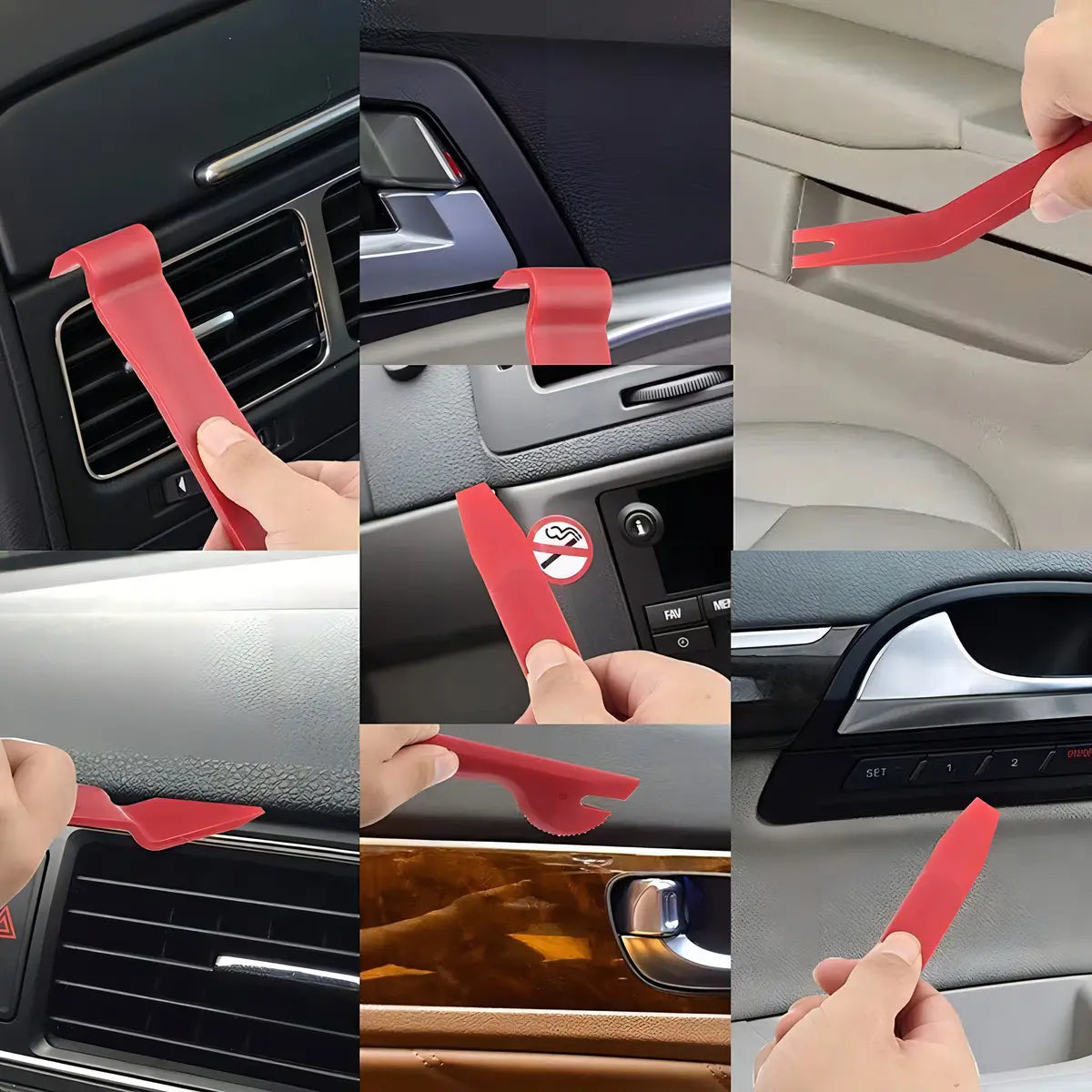 Kit Herramientas Desmontaje Molduras Coche 19 Piezas Plástico Nylon