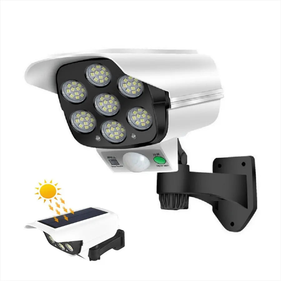 Foco Solar Simulador Cámara Seguridad / Sensor Movimiento