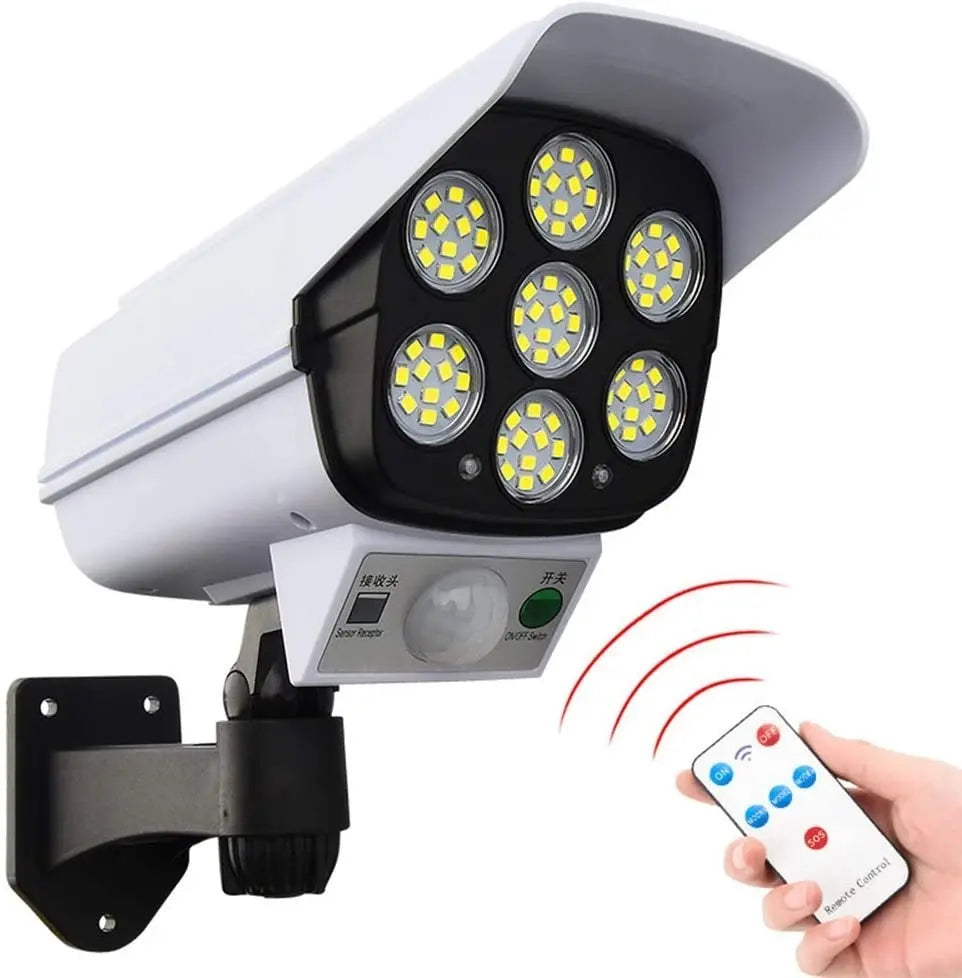 Foco Solar Simulador Cámara Seguridad / Sensor Movimiento
