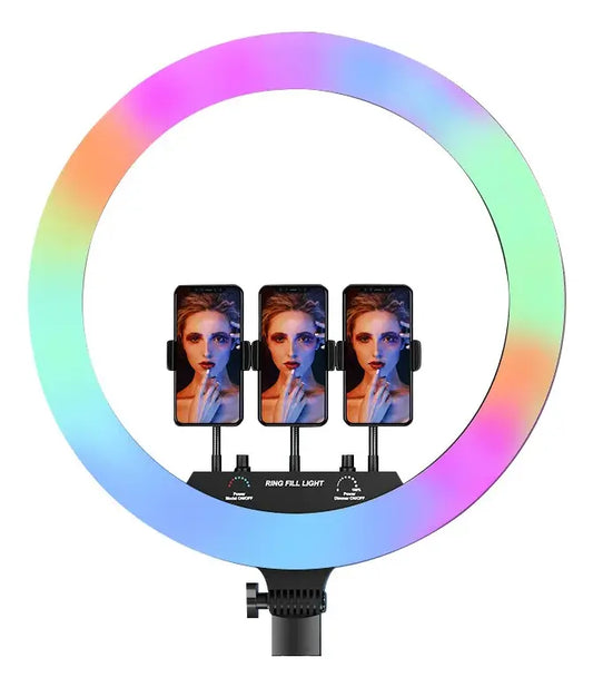 Aro De Luz Led Rgb Multicolor 45cm Control Remoto