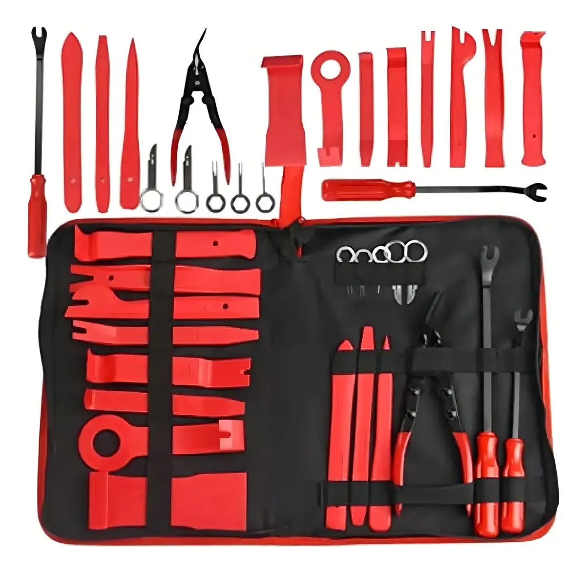 Kit Herramientas Desmontaje Molduras Coche 19 Piezas Plástico Nylon