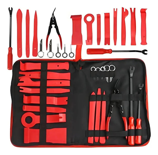 Kit Herramientas Desmontaje Molduras Coche 19 Piezas Plástico Nylon