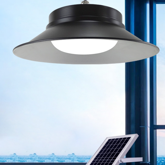 FOCO SOLAR TIPO CAMPANA 100W / BATERIA LiFePo4 20AH