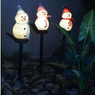 ESTACA SOLAR LED LUZ CÁLIDA ESTILO MUÑECO DE NIEVE