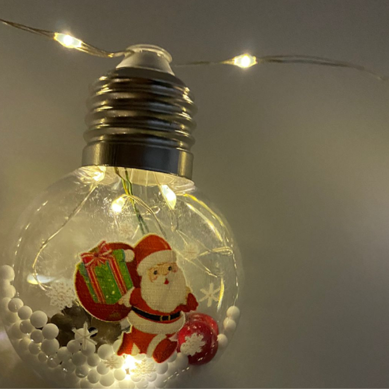 Guirnalda Solar Led 16 Ampolletas Viejo Pascuero 5mt Navidad