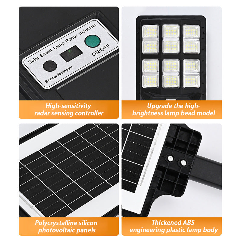 Foco Solar Led 1000W Con Sensor De Movimiento Mas Control