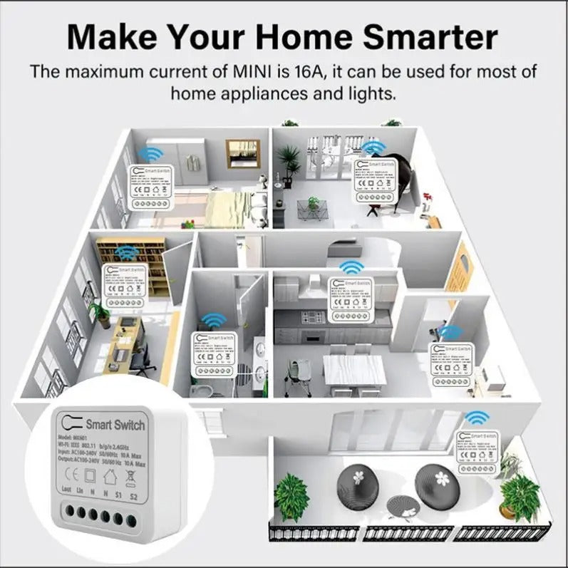 Interruptor Relé Inteligente Switch Wifi Smart Domotica 16a