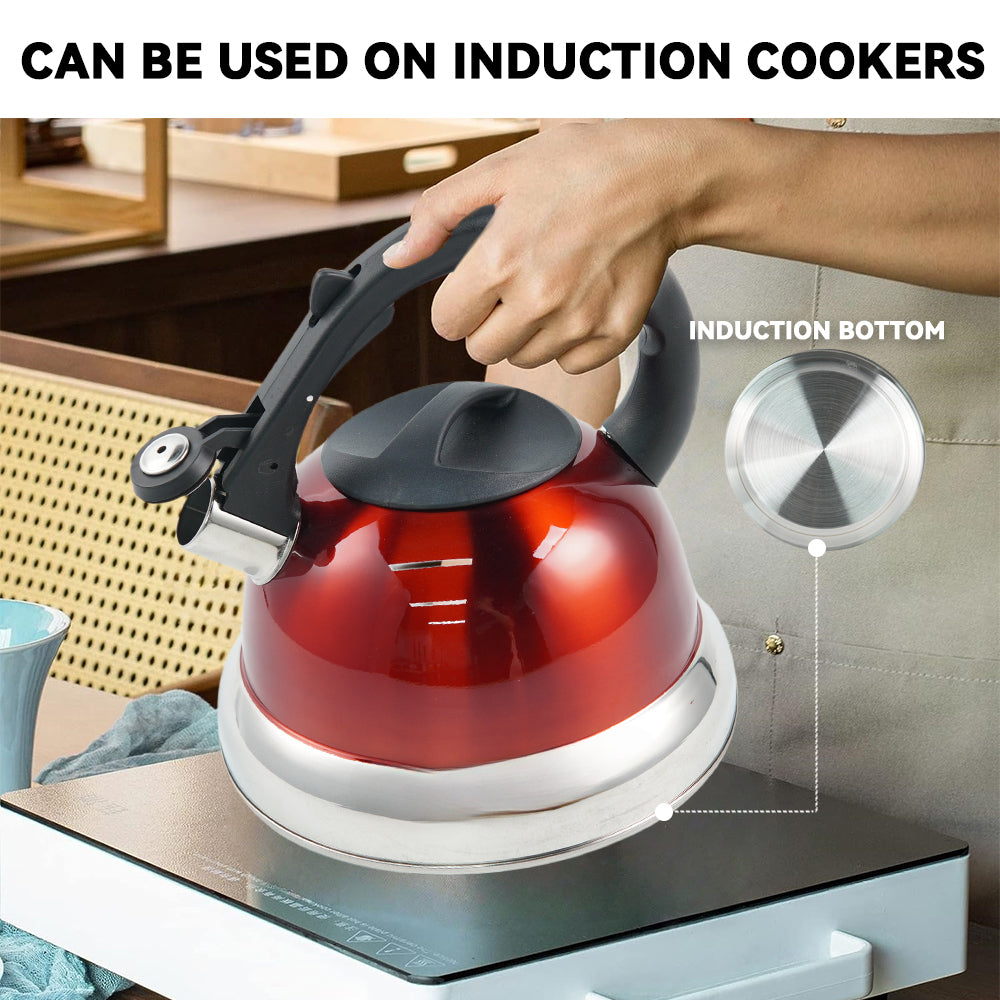 Tetera con Silbato 2,5 Litros para Cocina de Inducción