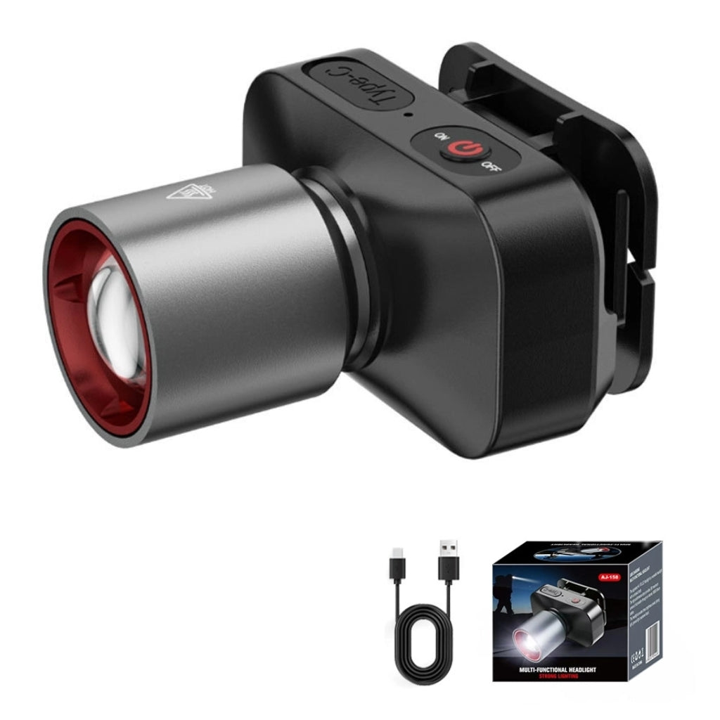 Linterna Frontal LED Recargable Carcasa Plastico
