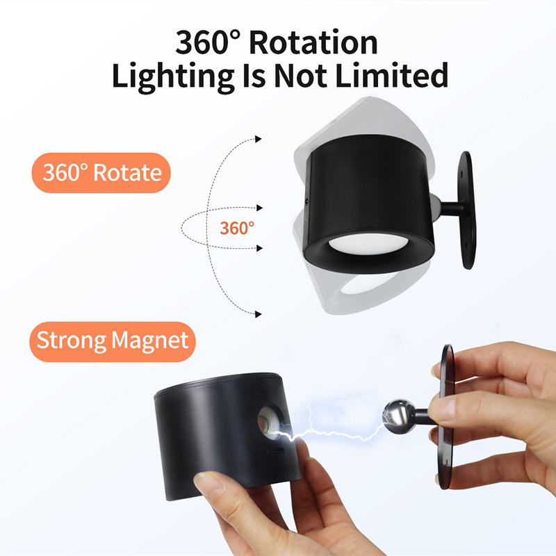 Lampara De Pared Recargable Con Doble Foco Y Control