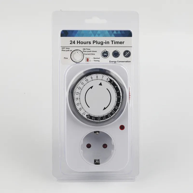 Temporizador Timer Analógico 24 Horas Adaptador