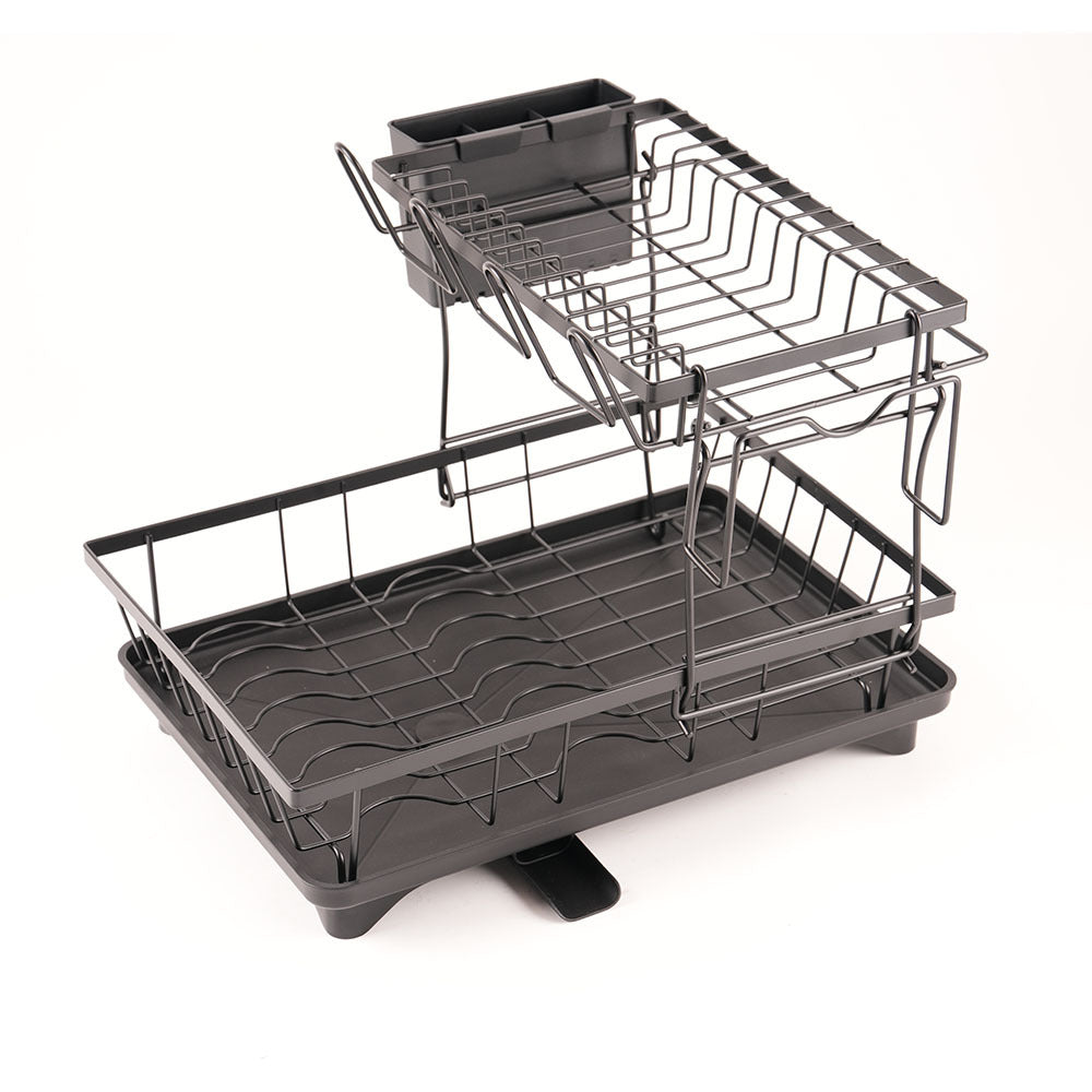 Secador Escurridor De Loza Platos 2 Niveles Acero Inoxidable