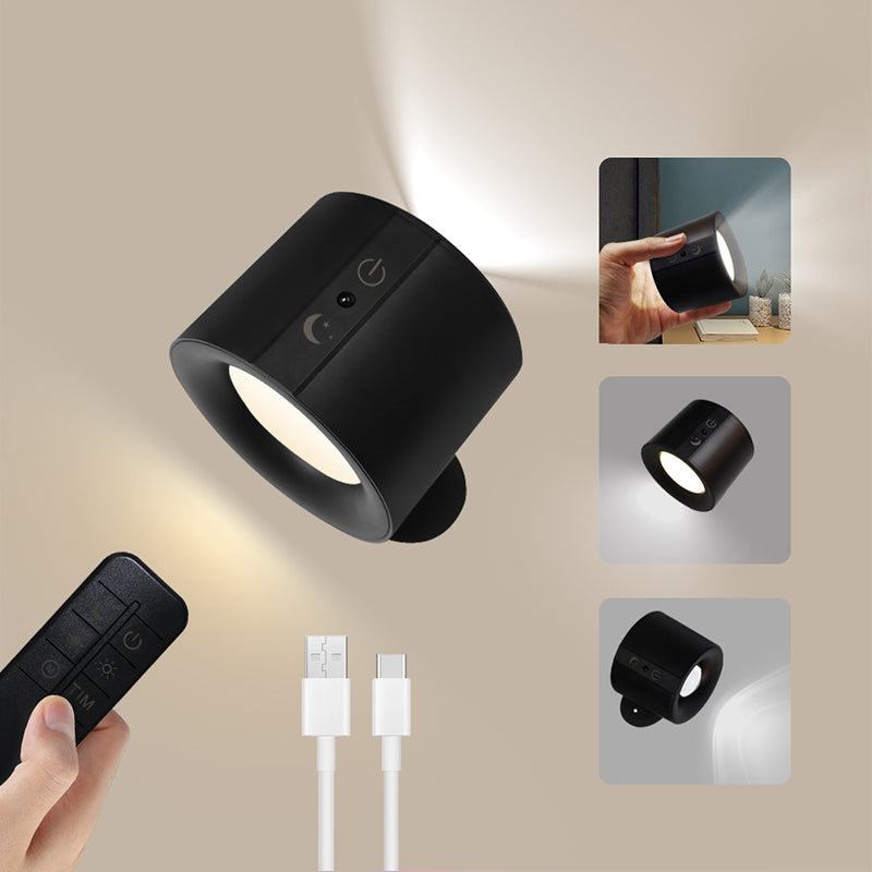 Lampara De Pared Recargable Con Doble Foco Y Control