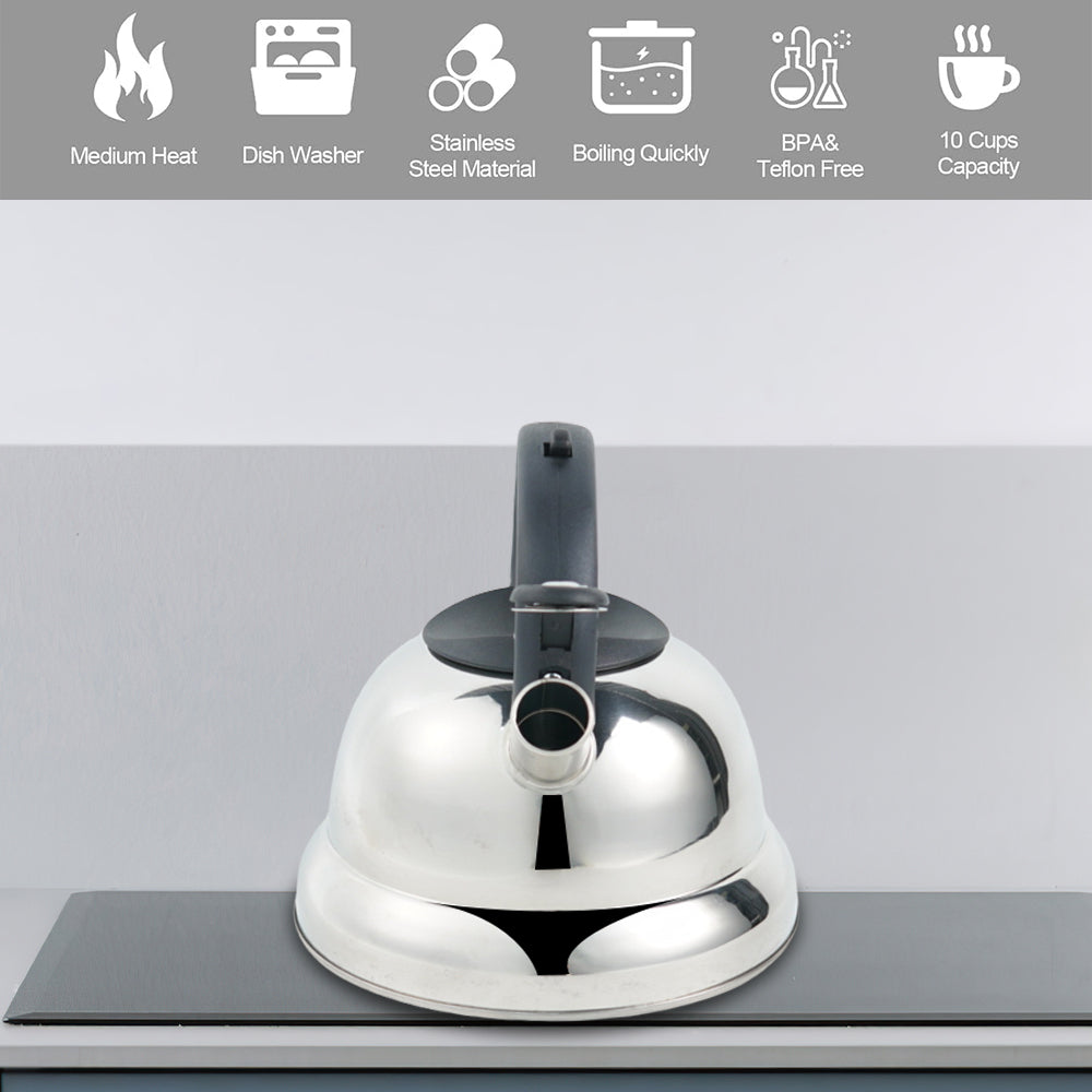 Tetera con Silbato 2,5 Litros para Cocina de Inducción