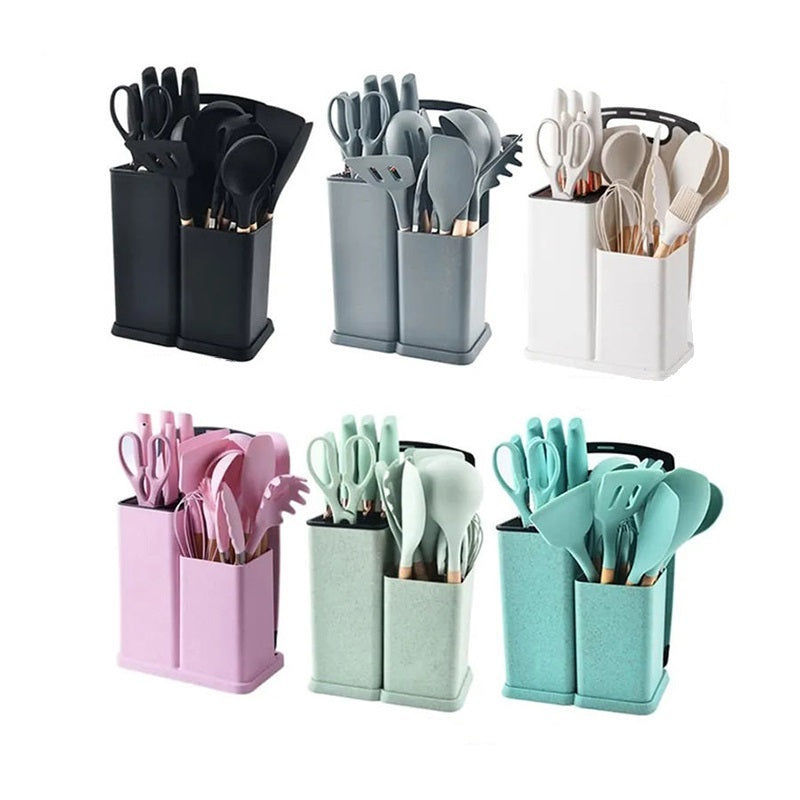 Set 19pcs Utensilios De Cocina De Silicona Antiadherentes