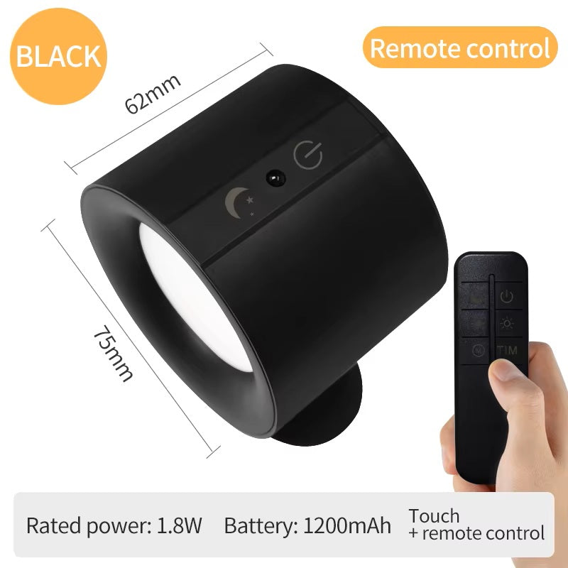 Lampara De Pared Recargable Con Doble Foco Y Control