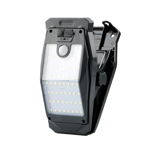 Foco Solar Led Tipo Pinzas Exterior Portátil Recargable