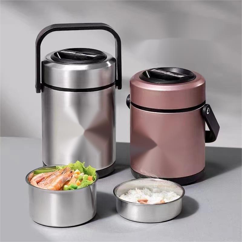 Lonchera Térmica de Acero Inoxidable a Prueba de Fugas, Recipiente para Sopa, Almuerzos de Oficina, Comida Caliente, Comedor al Aire Libre