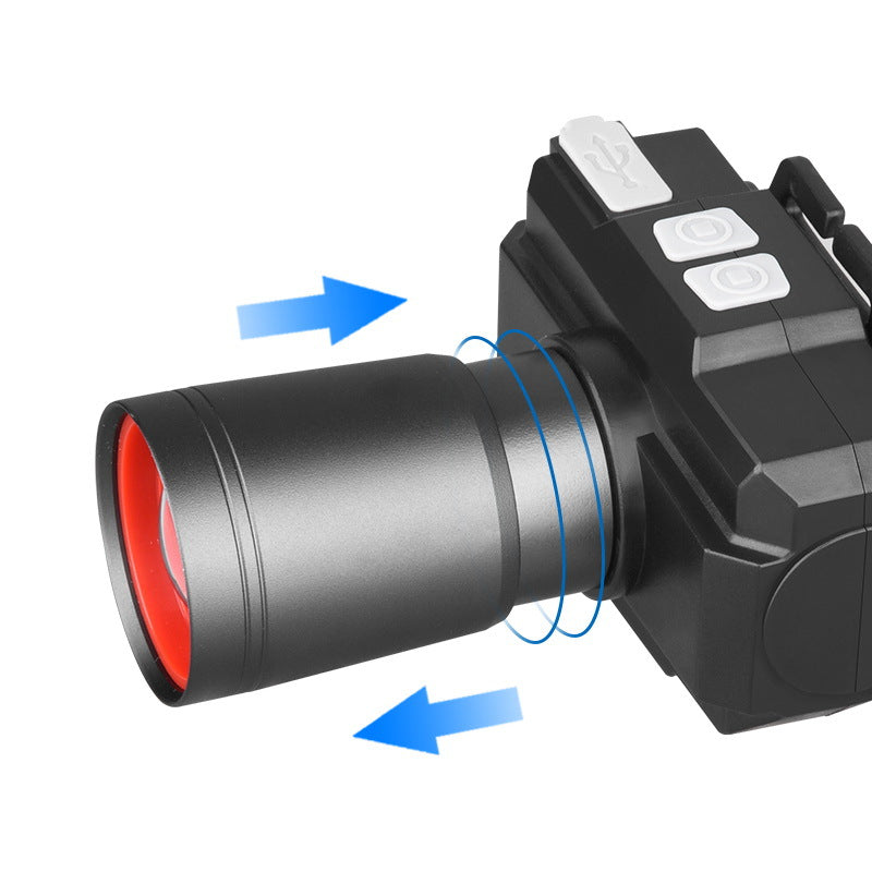 Linterna Frontal LED Recargable Carcasa Aluminio.