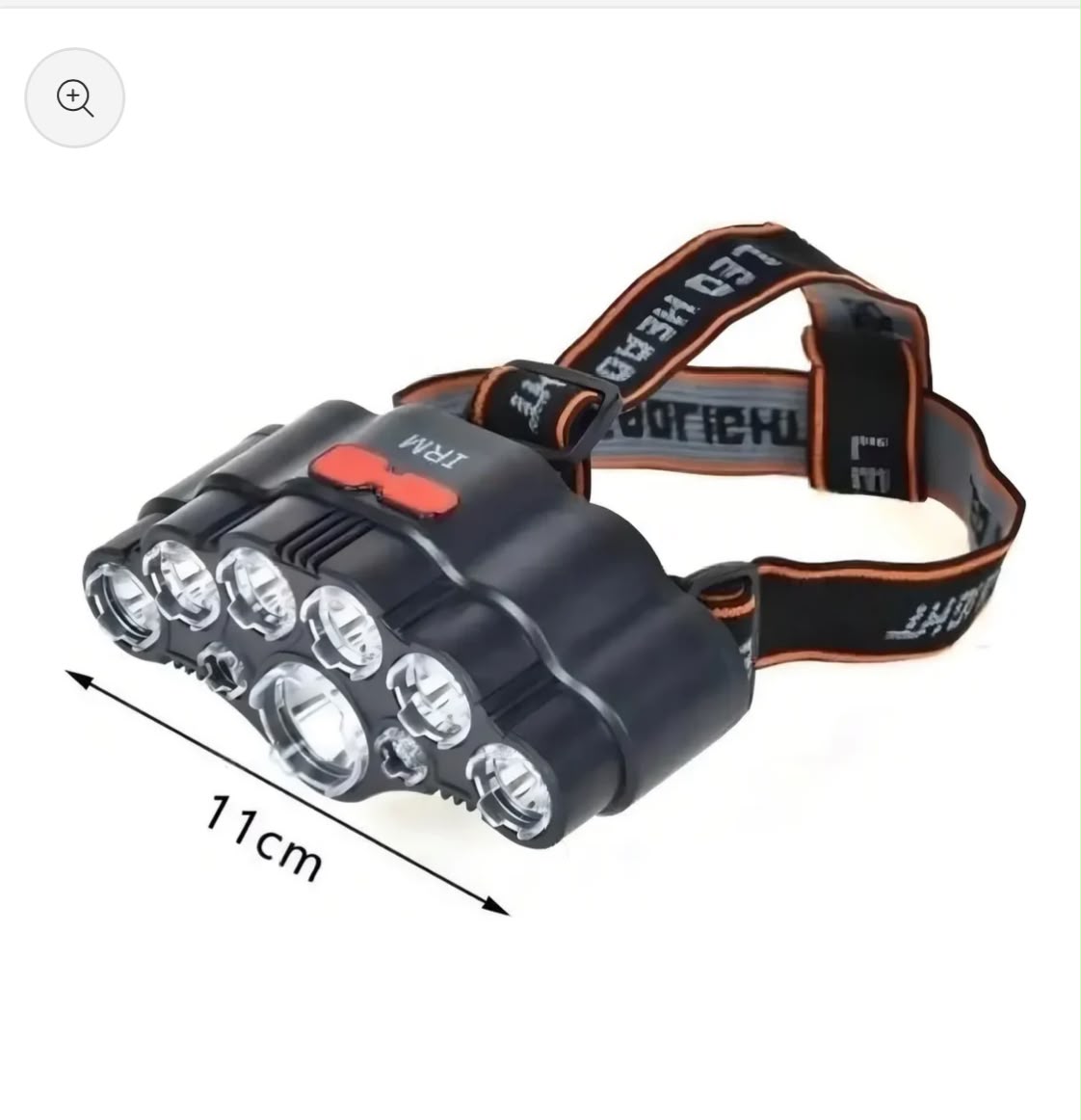 Linterna de cabeza LED 8 modos recargable con baterías