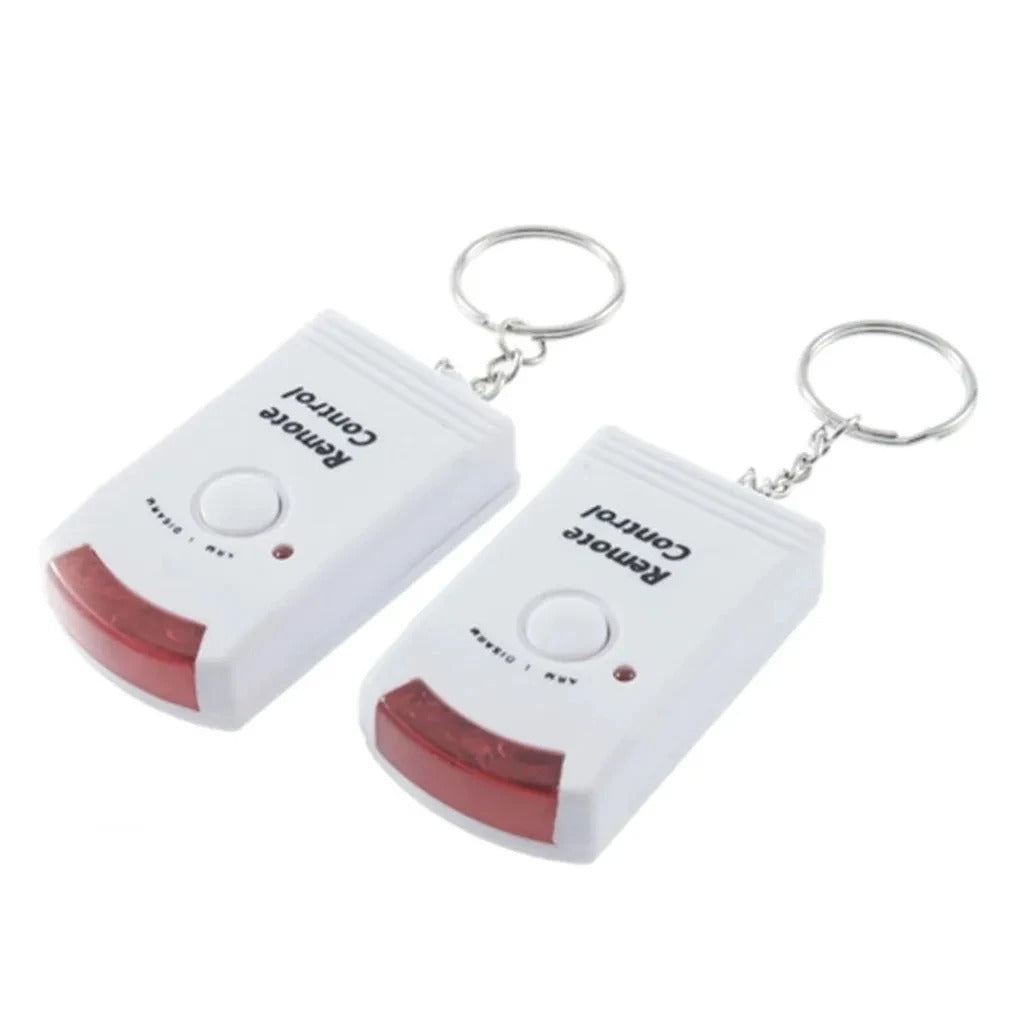 Alarma Sirena Con Sensor De Movimiento 2 Controles 105 Db Blanco