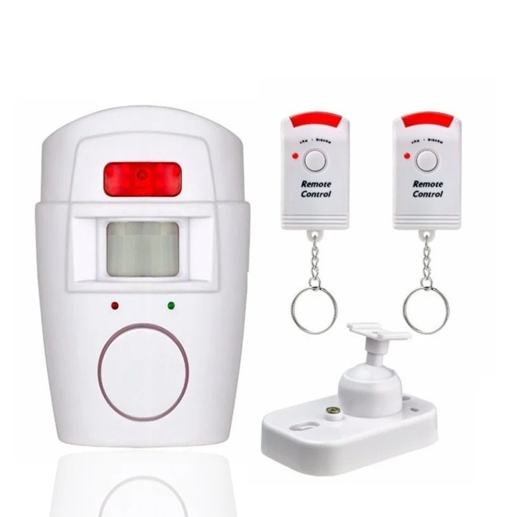 Alarma Sirena Con Sensor De Movimiento 2 Controles 105 Db Blanco