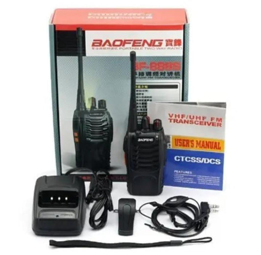 Pack X 2 Radios Transmisor Walkie Talkie Baofeng 888s