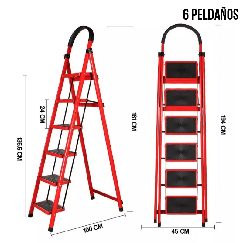 ESCALERAS PLEGABLES 4 / 5 / 6 PELDAÑOS