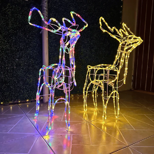 RENO SOLAR LED NAVIDEÑO EXTERIOR LUZ CALIDA / MULTICOLOR