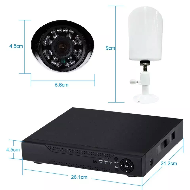 KIT CIRCUITO CERRADO 4 CAMARAS AHD EXTERIOR FULLHD 1080P