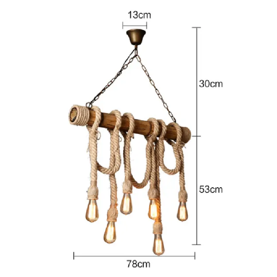 LÁMPARA COLGANTE PREMIUM BAMBÚ TEJIDO RÚSTICA (CON AMPOLLETAS)