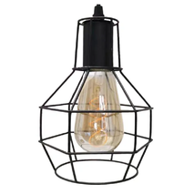 LÁMPARA COLGANTE ESTILO INDUSTRIAL TIPO ARAÑA DE HIERRO (CON AMPOLLETAS)